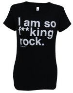Ladies F**king Rock T-Shirt (Black)