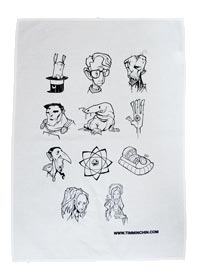 Woody Allen Jesus Tea Towel