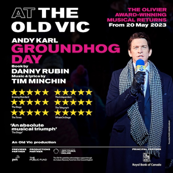 Tim Minchin · Groundhog Day returns to The Old Vic in 2023!