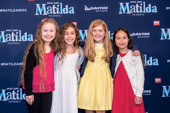 The four young actors who will share the role of Matilda for the Brisbane, Perth & Adelaide seasons - Photo by Darren Thomas