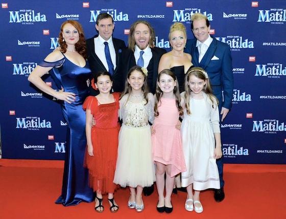 Tim with the principal cast at the Melbourne Premiere. 